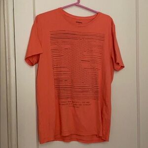 Express orange tee shirt size: L
